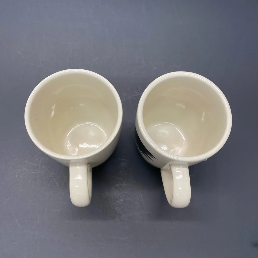 Paula Dean Set of 2 Southern Rooster Coffee Tea Cups Mugs Hand Painted Farmhouse